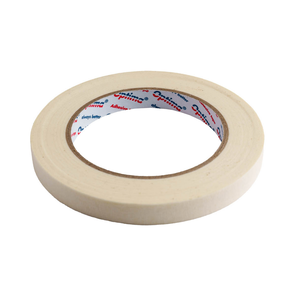 Bandă adezivă din hârtie Optima 12mm x 50m, 135 microni