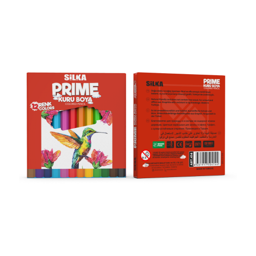 Set 12 creioane colorate SILKA Prime