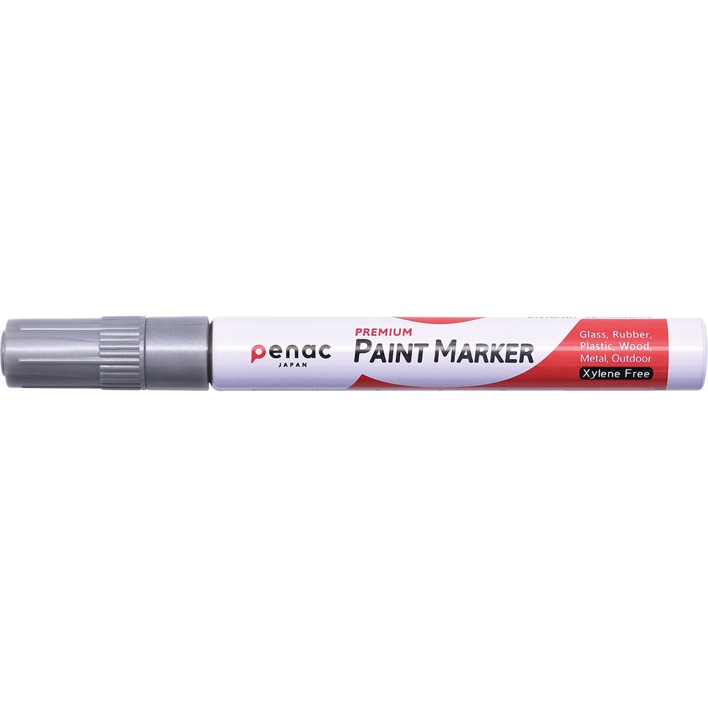 Marker PENAC rezistent la temperaturi înalte – vârf rotund, 2–4 mm, argintiu