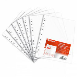 Folie protectie documente A4, 50 microni, 100 folii/set, Optima Classic - transparent
