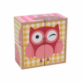 PUZZLE DIN LEMN CU ANIMALE, 4 PIESE, MOMKI - imagine 3