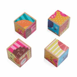 PUZZLE DIN LEMN CU ANIMALE, 4 PIESE, MOMKI
