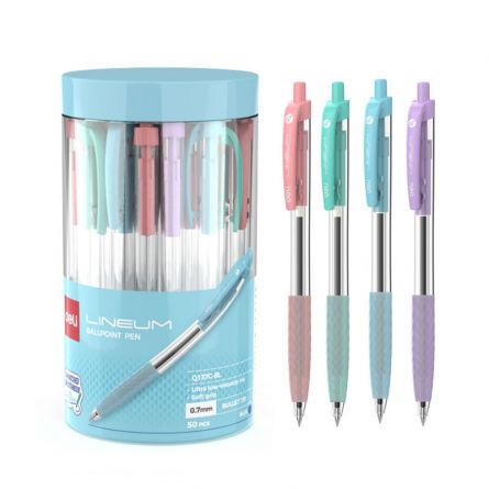 PIX CU MECANISM SI GRIP 0,7MM ALBASTRU LINEUM DELI