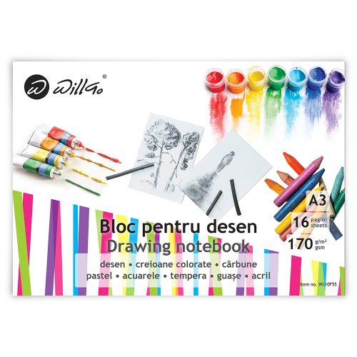 Bloc desen A3, 16 file, 170 gr Willgo