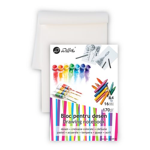 Bloc desen A4, 16 file, 170 gr Willgo
