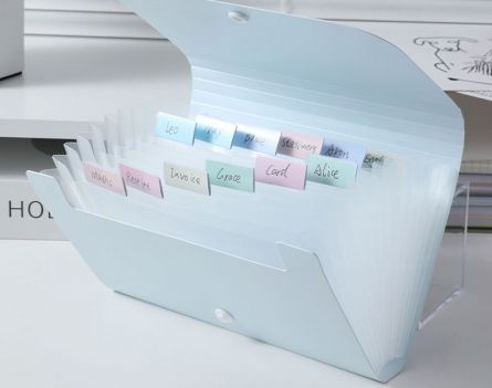 MAPA PLASTIC A6 12 SEPARATOARE PASTEL DELI - imagine 4