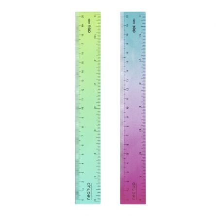 RIGLA 20 CM GRADIENT NEONUP DELI