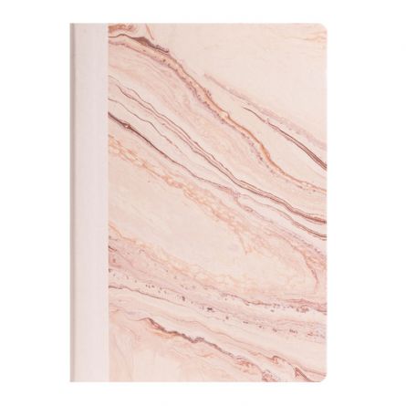 CAIET BIROU A5 96 FILE 80G DICTANDO COPERTA PIELE NATURAL FLUIDS ROZ NUSIGN DELI