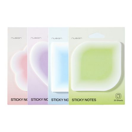 NOTES AUTOADEZIV 30 FILE DIVERSE FORME CULORI GRADIENT NUSIGN DELI