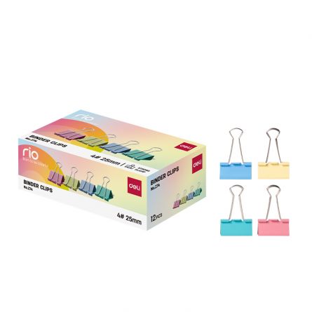 CLIPS HARTIE 25MM COLOR 12 BUC/CUT DELI