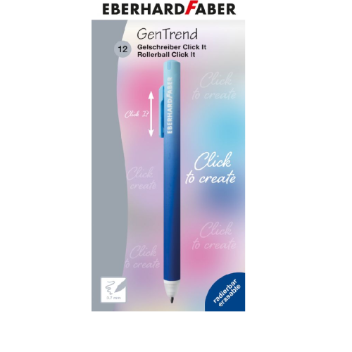 ROLLER 0.7 MM ALBASTRU ERASE-IT CLICK ALBASTRU-BLEUMARIN EBERHARD FABER