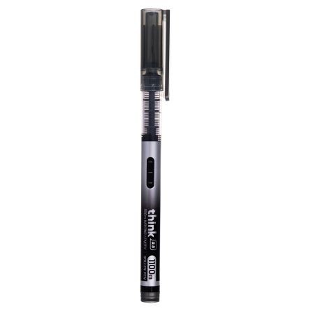 ROLLER FREE INK 0.5MM NEEDLE NEGRU THINK DELI